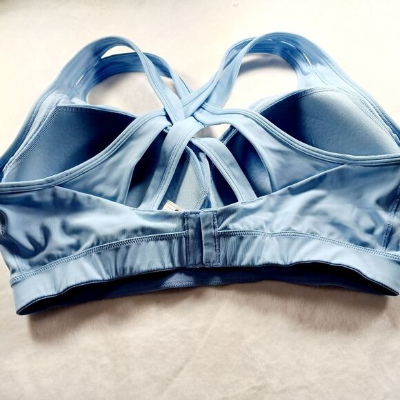 Yvette Sports Bra Running Bra 40D-F Blue. Sweat wicking material. Crossback..... - Picture 2 of 12